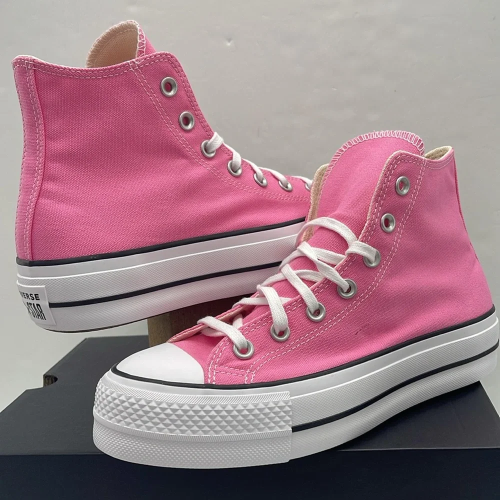 Converse WMNS Platform Sneakers CTAS Lift Hi A08216F CTAS LIFT HI PINK/WHITE